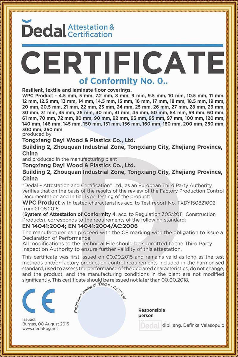 CE certificate CE certificate