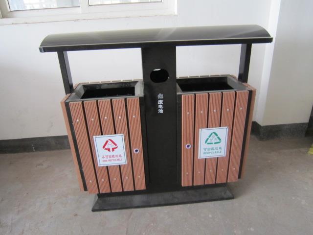 Wood Plastic Composite Park Trash Can